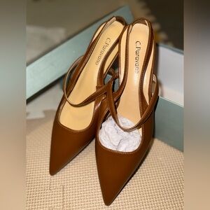 C. Paravano Elegant Brown Heels - Brand New In Box!